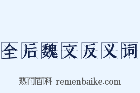 全后魏文反义词是什么意思的图片